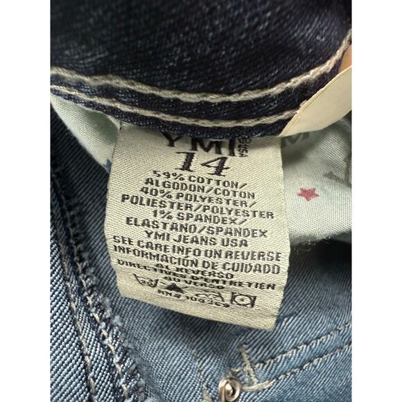 YMI Women’s Bootcut Jeans Sz 14 Blue Medium Wash Stretch Denim Mid Rise - Picture 8 of 11